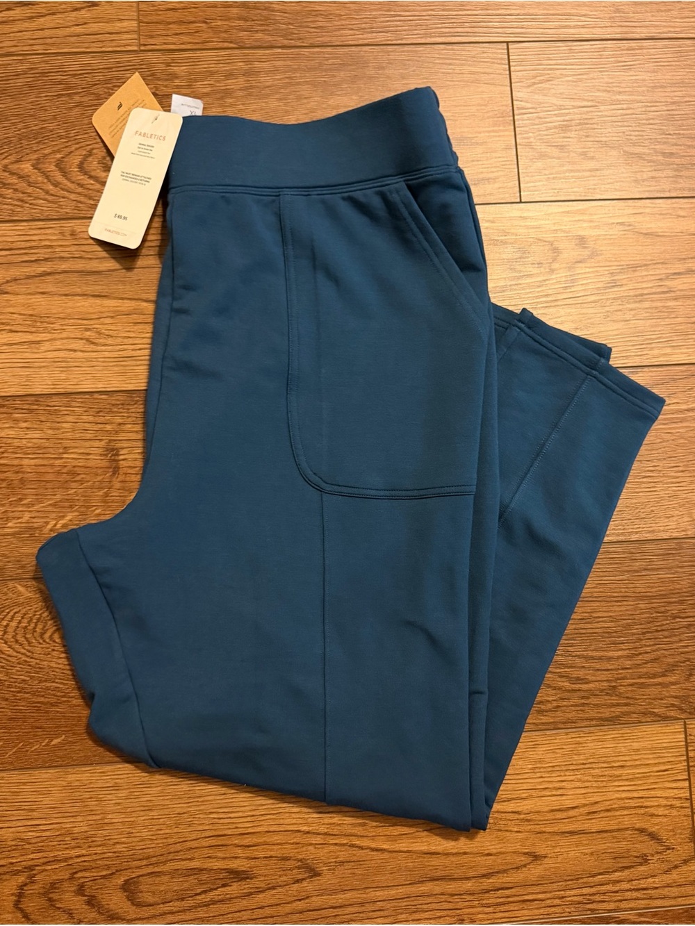 Fabletics Women’s 1X Teal Blue Gemma Jogger Pants Lightweight Soft Stretchy NWT